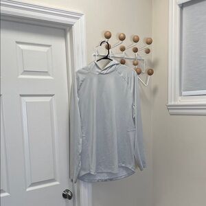 Lululemon - Lightweight Athletic Hoodie Top - Grey Silver - M